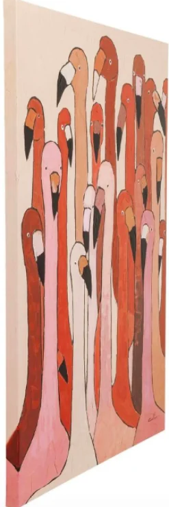 Obrazy*KARE Design Obraz Touched Flamingo Meeting 90x120 Cm