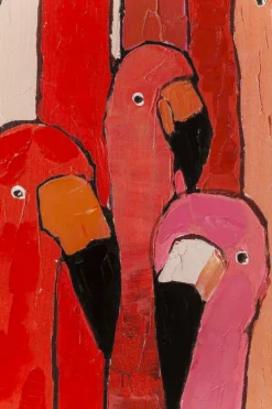 Obrazy*KARE Design Obraz Touched Flamingo Meeting 90x120 Cm