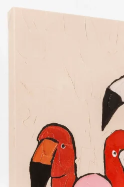 Obrazy*KARE Design Obraz Touched Flamingo Meeting 90x120 Cm
