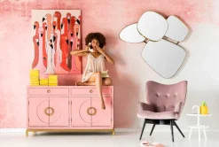 Obrazy*KARE Design Obraz Touched Flamingo Meeting 90x120 Cm