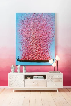 Obrazy*KARE Design Obraz Touched Flower Boat 80x100 Cm Kolorowy