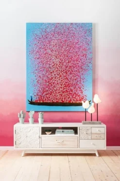 Obrazy*KARE Design Obraz Touched Flower Boat 120x160 Cm Kolorowy