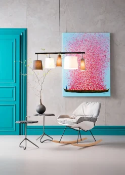 Obrazy*KARE Design Obraz Touched Flower Boat 120x160 Cm Kolorowy