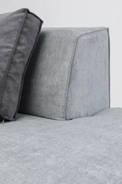 Sofy Modułowe*KARE Design Otoman Infinity Chenille 120x100 Cm Szary
