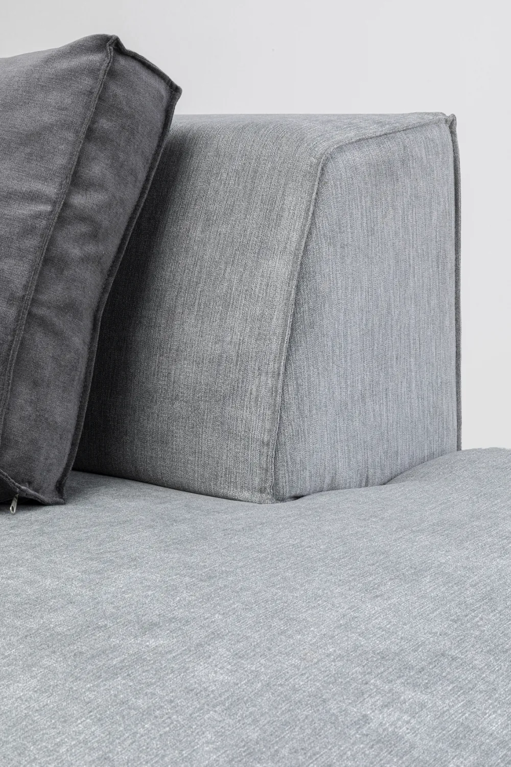 Sofy Modułowe*KARE Design Otoman Infinity Chenille 120x100 Cm Szary