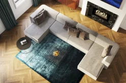 Sofy Modułowe*KARE Design Otoman Infinity Chenille 182x117 Cm Szary Lewy