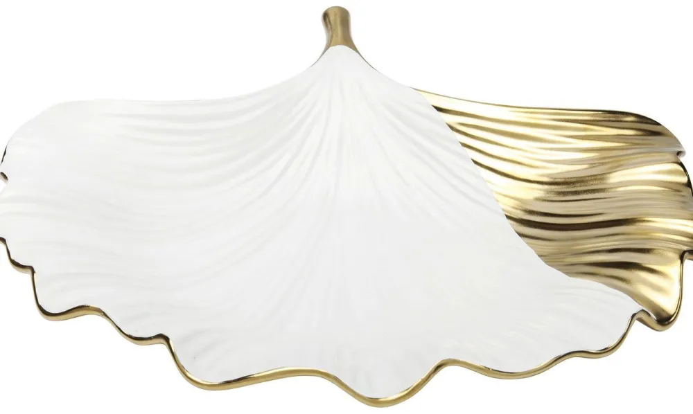 Zastawa Stołowa*KARE Design Półmisek Ginkgo Elegance Rim 28x28 Cm
