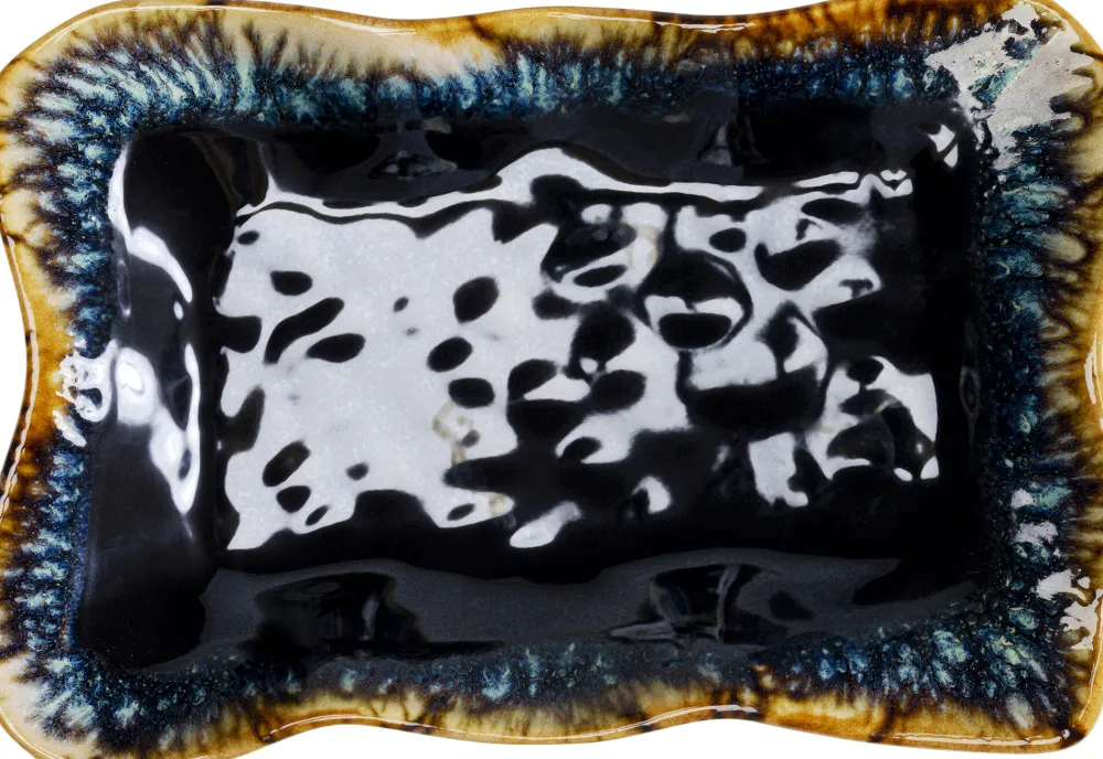 Zastawa Stołowa*KARE Design Półmisek Kamionkowy Ciemnoniebieski 26x17 Cm