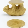 Zastawa Stołowa*KARE Design Podkładki Pod Kubki Playing Bear Ø8 Cm Złote