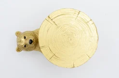 Zastawa Stołowa*KARE Design Podkładki Pod Kubki Playing Bear Ø8 Cm Złote