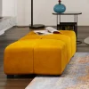 Taborety*KARE Design Podnóżek Belami Velvet 105x70 Cm Bursztynowy