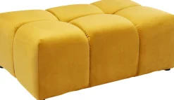 Taborety*KARE Design Podnóżek Belami Velvet 105x70 Cm Bursztynowy