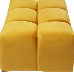 Taborety*KARE Design Podnóżek Belami Velvet 105x70 Cm Bursztynowy