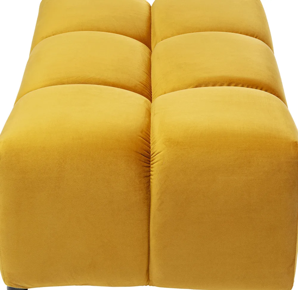 Taborety*KARE Design Podnóżek Belami Velvet 105x70 Cm Bursztynowy