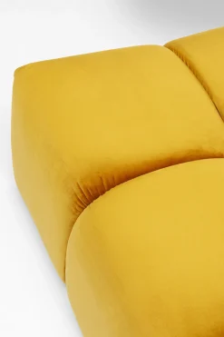 Taborety*KARE Design Podnóżek Belami Velvet 105x70 Cm Bursztynowy