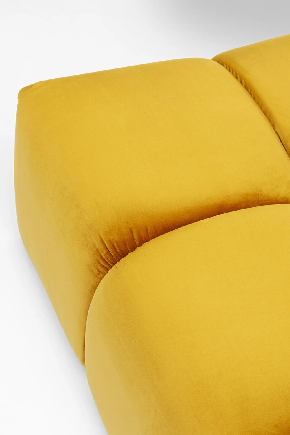 Taborety*KARE Design Podnóżek Belami Velvet 105x70 Cm Bursztynowy