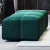 Taborety*KARE Design Podnóżek Belami Velvet 105x70 Cm Ciemnozielony