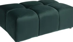 Taborety*KARE Design Podnóżek Belami Velvet 105x70 Cm Ciemnozielony