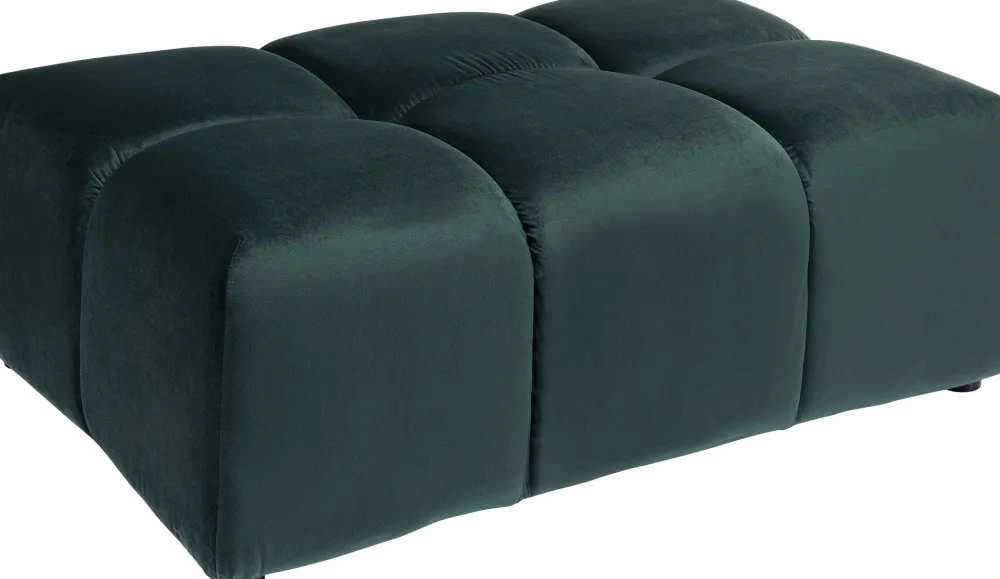 Taborety*KARE Design Podnóżek Belami Velvet 105x70 Cm Ciemnozielony