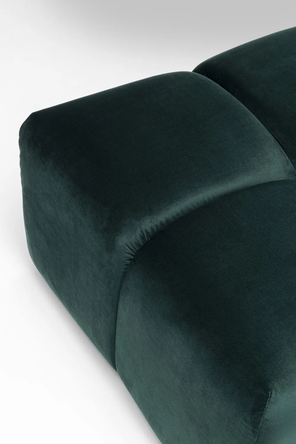 Taborety*KARE Design Podnóżek Belami Velvet 105x70 Cm Ciemnozielony