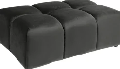 Taborety*KARE Design Podnóżek Belami Velvet 105x70 Cm Szary