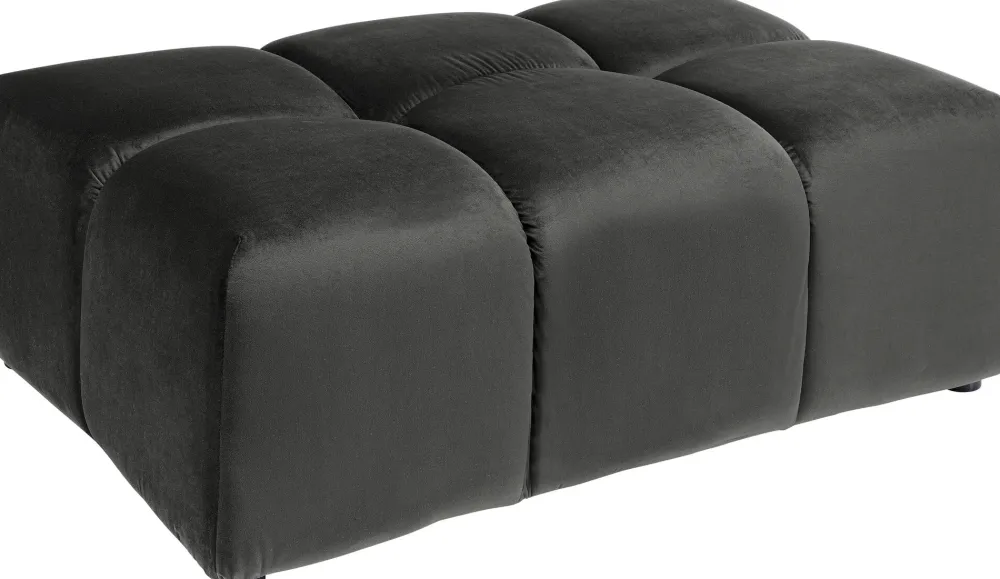 Taborety*KARE Design Podnóżek Belami Velvet 105x70 Cm Szary