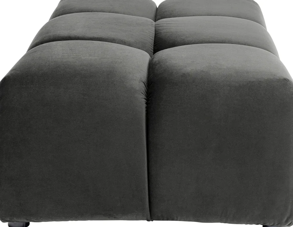 Taborety*KARE Design Podnóżek Belami Velvet 105x70 Cm Szary