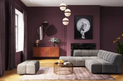 Taborety*KARE Design Podnóżek Belami Velvet 105x70 Cm Szary