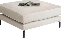 Taborety*KARE Design Podnóżek Discovery 102x102 Cm Kremowy