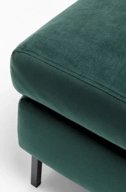 Taborety*KARE Design Podnóżek Gianni Velvet 130x62 Cm Ciemnozielony