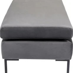 Taborety*KARE Design Podnóżek Gianni Velvet 130x62 Cm Ciemnoszary