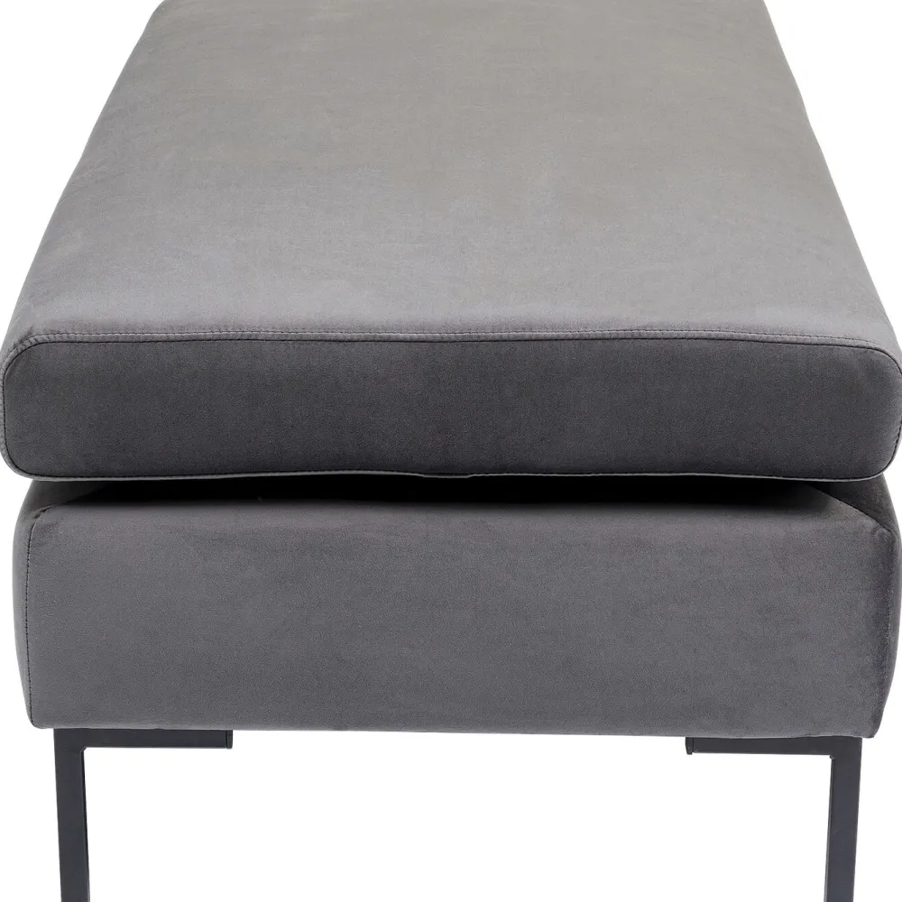 Taborety*KARE Design Podnóżek Gianni Velvet 130x62 Cm Ciemnoszary