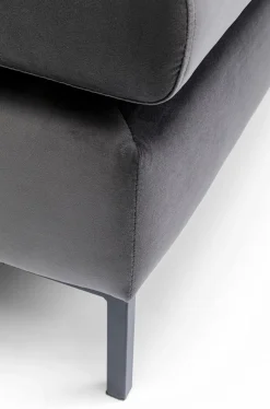 Taborety*KARE Design Podnóżek Gianni Velvet 130x62 Cm Ciemnoszary