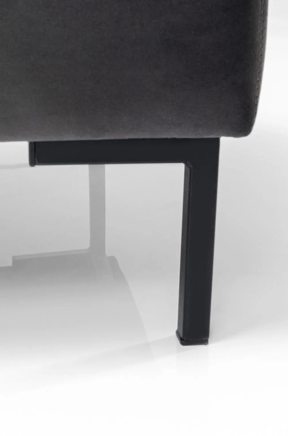 Taborety*KARE Design Podnóżek Gianni Velvet 130x62 Cm Ciemnoszary
