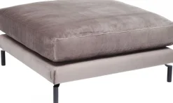 Taborety*KARE Design Podnóżek Lullaby 100x100 Cm Taupe