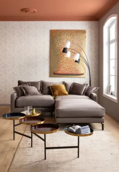 Taborety*KARE Design Podnóżek Lullaby 100x100 Cm Taupe