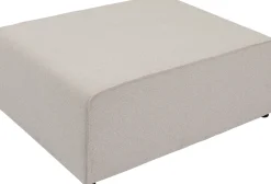 Taborety*KARE Design Podnóżek Tapicerowany Kremowy Moduł 100x80 Cm
