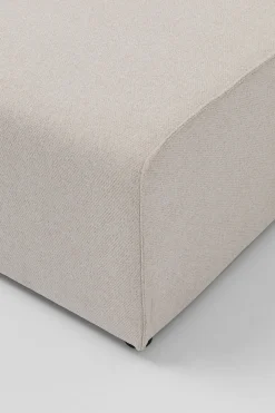 Taborety*KARE Design Podnóżek Tapicerowany Kremowy Moduł 100x80 Cm