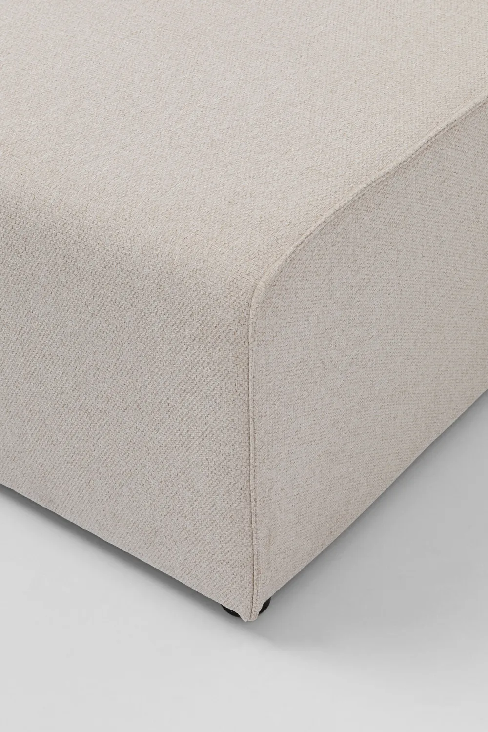 Taborety*KARE Design Podnóżek Tapicerowany Kremowy Moduł 100x80 Cm