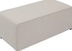 Taborety*KARE Design Podnóżek Tapicerowany Kremowy Moduł 100x50 Cm