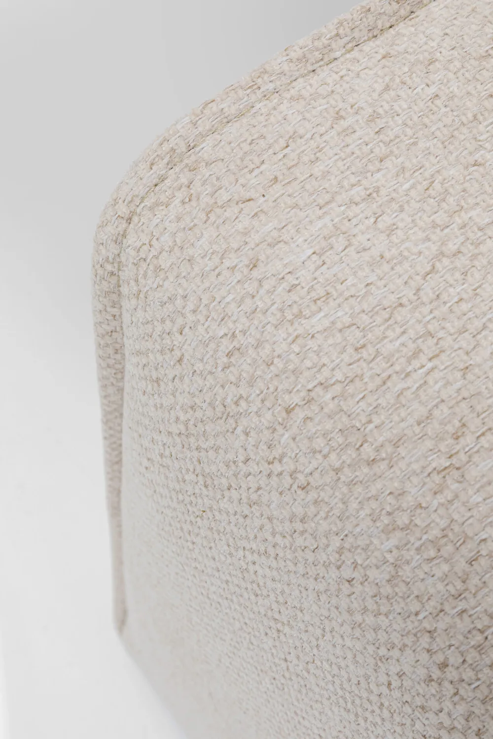 Taborety*KARE Design Podnóżek Tapicerowany Kremowy Moduł 100x50 Cm