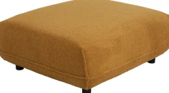 Taborety*KARE Design Podnóżek W Kolorze żółtym Tkanina Pluszowa 107x90 Cm
