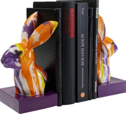 Podpórki Na Książki*KARE Design Podpórki Na Książki Kolorowe Zające 12x20 Cm 2-set