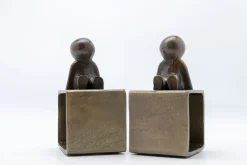 Podpórki Na Książki*KARE Design Podpórki Na Książki Little Males 2 El. 21x19 Cm Aluminium Brązowe