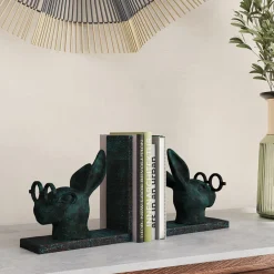 Podpórki Na Książki*KARE Design Podpórki Na Książki Smart Rabbit 2 El. 32x18 Cm Aluminium