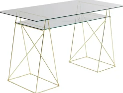 Stoły|Biurka*KARE Design Podstawa Biurka Polar 2 El. Złota Matowa