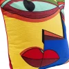 Poduszki Dekoracyjne*KARE Design Poduszka Dekoracyjna Abstrakcyjna Twarz Kolorowa 50x50 Cm