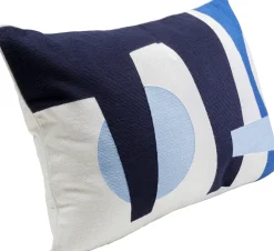Poduszki Dekoracyjne*KARE Design Poduszka Dekoracyjna Biało-niebieska Wzorzysta 60x40 Cm