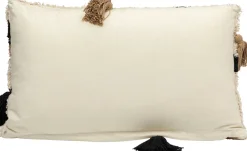Poduszki Dekoracyjne*KARE Design Poduszka Dekoracyjna Boho Z Frędzami 60x35 Cm Oko Biało-beżowa