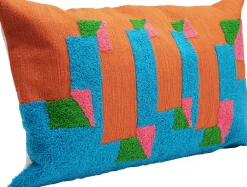 Poduszki Dekoracyjne*KARE Design Poduszka Dekoracyjna Do Salonu Pomarańczowo-niebieska 50x30 Cm